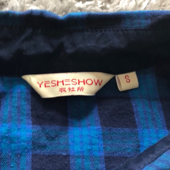 Blue/Black flannel with Bedazzle - Picture 4 of 4